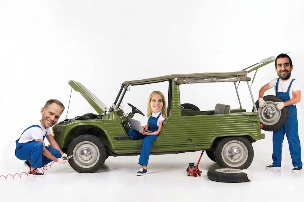 Blaise, Barbara et Elie, l’équipe du Garage Elco & Droz SA